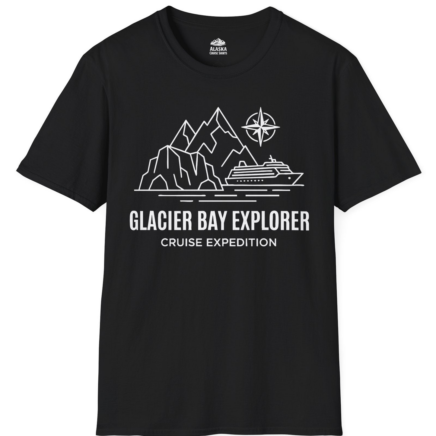 Glacier Bay Alaska Cruise Shirt T-Shirt – Black – Alaska Cruise Shirts
