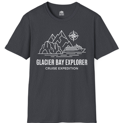 Glacier Bay Alaska Cruise Shirt T-Shirt – Dark Heather Grey – Alaska Cruise Shirts
