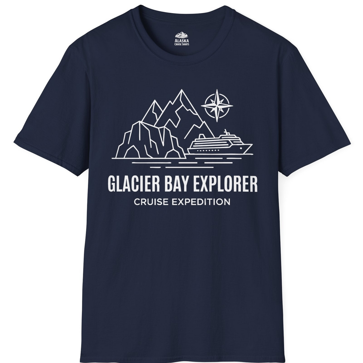Glacier Bay Alaska Cruise Shirt T-Shirt – Navy – Alaska Cruise Shirts