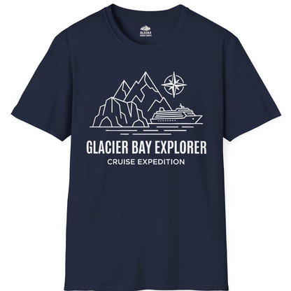 Glacier Bay Alaska Cruise Shirt T-Shirt – Navy – Alaska Cruise Shirts