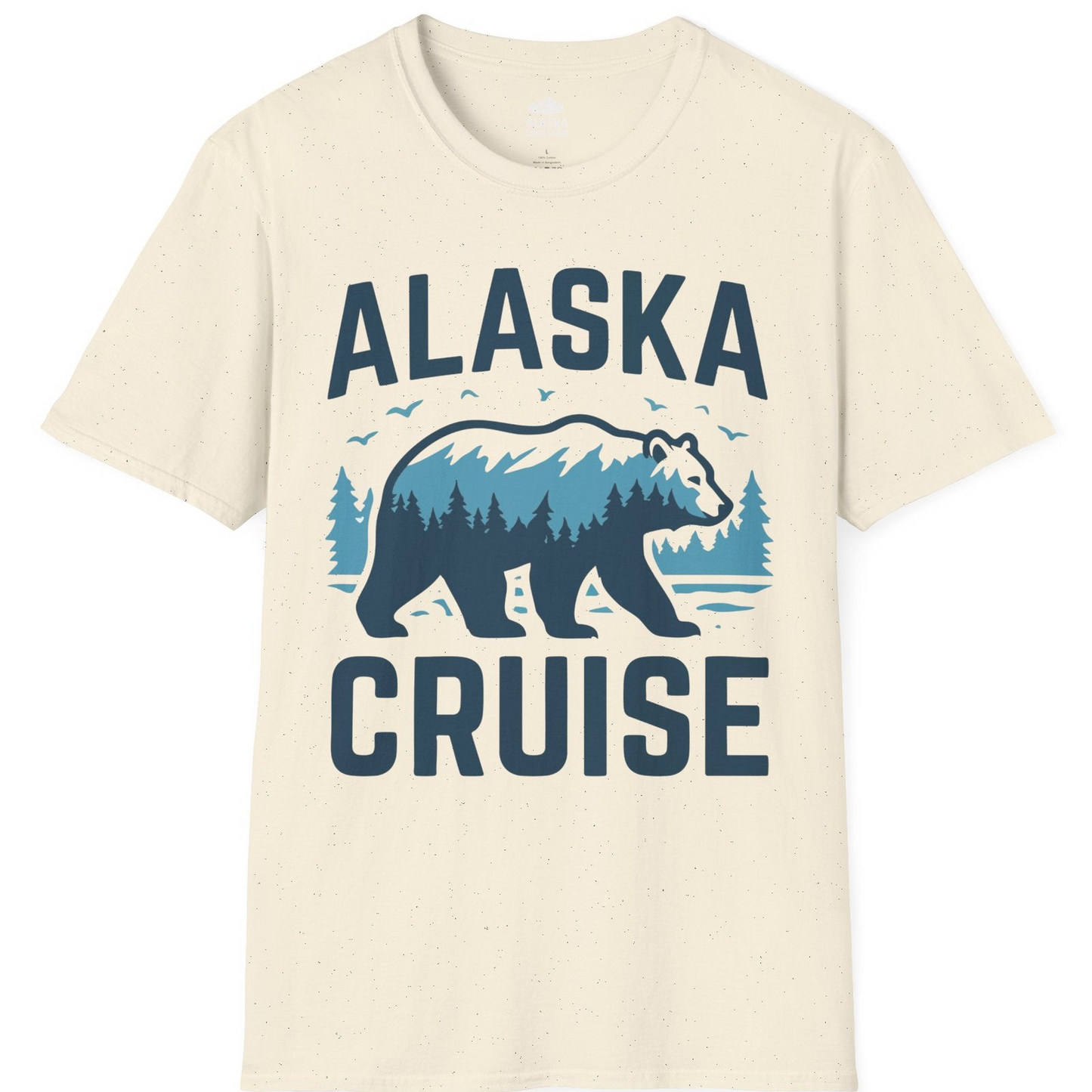Alaska Cruise Shirt Bear Silhouette Forest Wildlife Nature Tee — T-Shirt T-Shirt – Natural – Alaska Cruise Shirts
