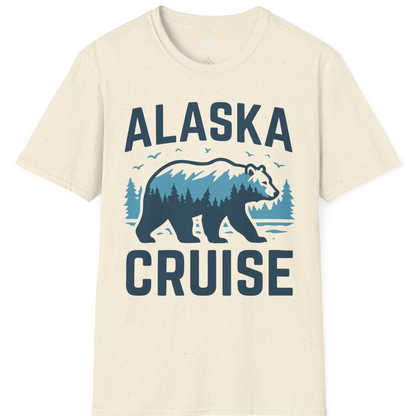 Alaska Cruise Shirt Bear Silhouette Forest Wildlife Nature Tee — T-Shirt T-Shirt – Natural – Alaska Cruise Shirts