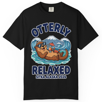 Otterly Relaxed Sitka Alaska 2026 Vacation Souvenir Shirt — Comfort T-Shirt – Black – Alaska Cruise Shirts