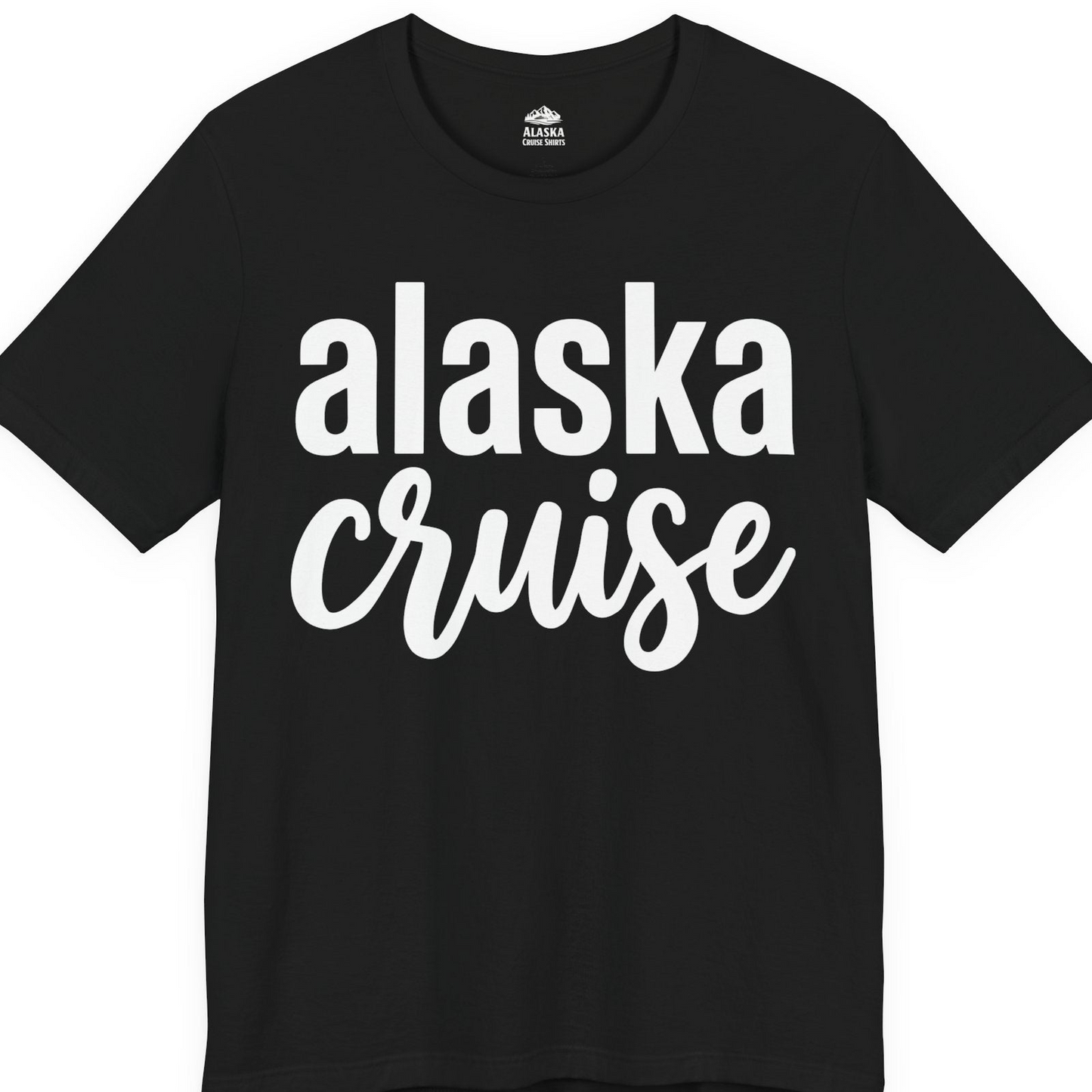 Bold Alaska Cruise Typography Shirt for Vacation Memories — Premium Tee T-Shirt – Black – Alaska Cruise Shirts