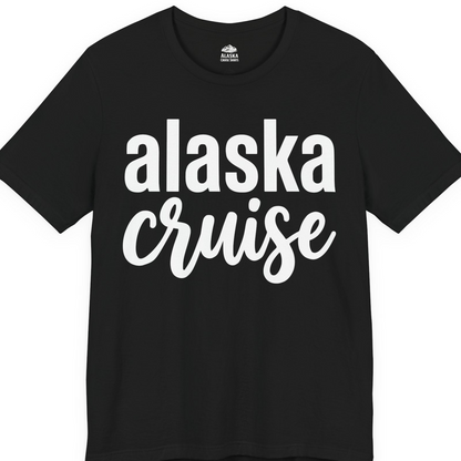 Bold Alaska Cruise Typography Shirt for Vacation Memories — Premium Tee T-Shirt – Black – Alaska Cruise Shirts