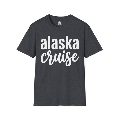 Bold Alaska Cruise Typography Shirt for Vacation Memories — T-Shirt T-Shirt – Dark Heather Grey – Alaska Cruise Shirts