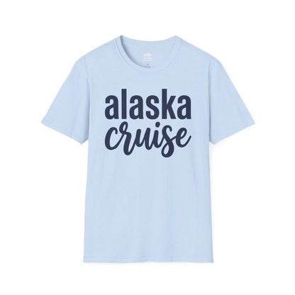 Bold Alaska Cruise Typography Shirt for Vacation Memories — T-Shirt T-Shirt – Light Blue – Alaska Cruise Shirts
