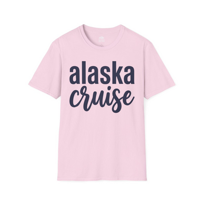 Bold Alaska Cruise Typography Shirt for Vacation Memories — T-Shirt T-Shirt – Light Pink – Alaska Cruise Shirts