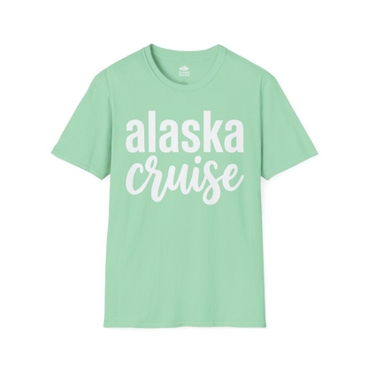 Bold Alaska Cruise Typography Shirt for Vacation Memories — T-Shirt T-Shirt – Mint Green – Alaska Cruise Shirts