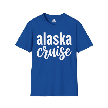 Bold Alaska Cruise Typography Shirt for Vacation Memories — T-Shirt T-Shirt – Royal – Alaska Cruise Shirts