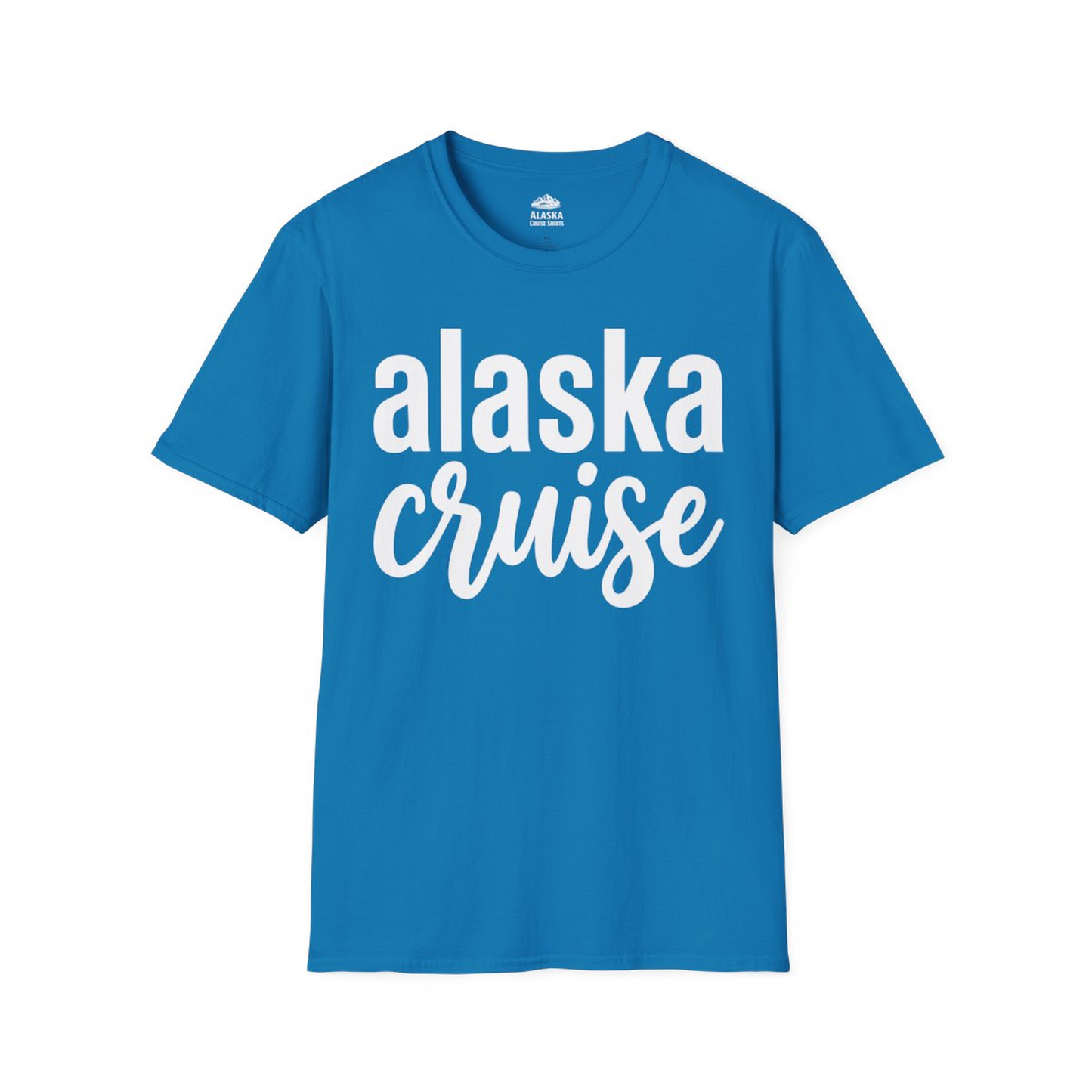 Bold Alaska Cruise Typography Shirt for Vacation Memories — T-Shirt T-Shirt – Sapphire – Alaska Cruise Shirts