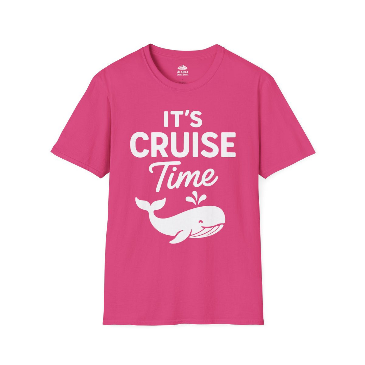 It's Cruise Time Whale Graphic Vacation Cruise Shirt — T-Shirt T-Shirt – Heliconia – Alaska Cruise Shirts