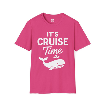 It's Cruise Time Whale Graphic Vacation Cruise Shirt — T-Shirt T-Shirt – Heliconia – Alaska Cruise Shirts