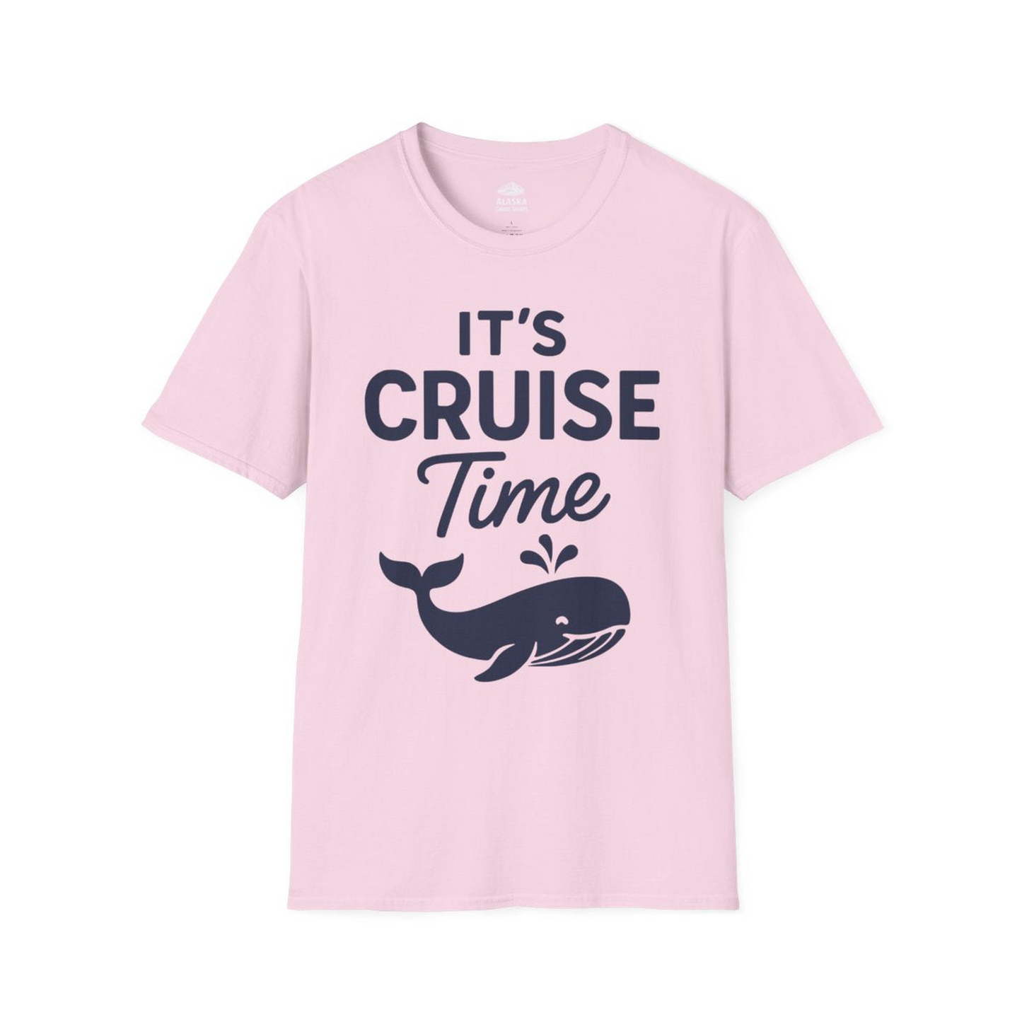 It's Cruise Time Whale Graphic Vacation Cruise Shirt — T-Shirt T-Shirt – Light Pink – Alaska Cruise Shirts
