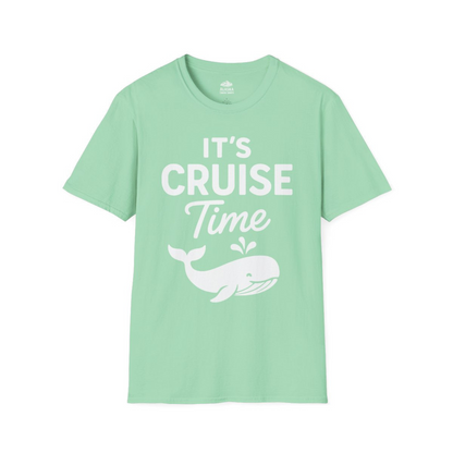 It's Cruise Time Whale Graphic Vacation Cruise Shirt — T-Shirt T-Shirt – Mint Green – Alaska Cruise Shirts