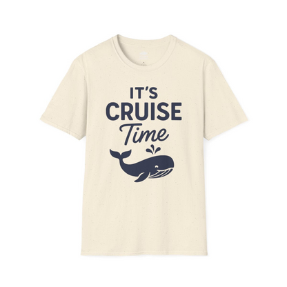 It's Cruise Time Whale Graphic Vacation Cruise Shirt — T-Shirt T-Shirt – Natural – Alaska Cruise Shirts
