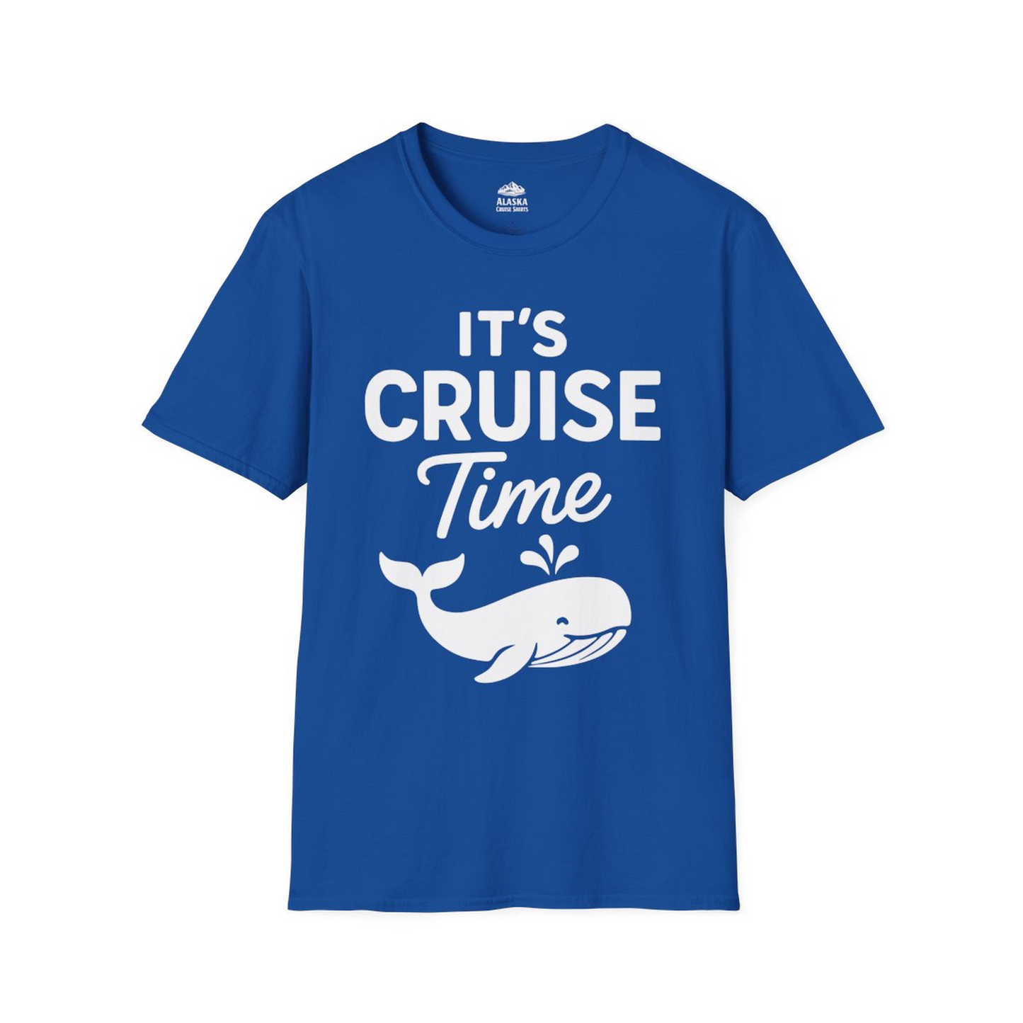 It's Cruise Time Whale Graphic Vacation Cruise Shirt — T-Shirt T-Shirt – Royal – Alaska Cruise Shirts