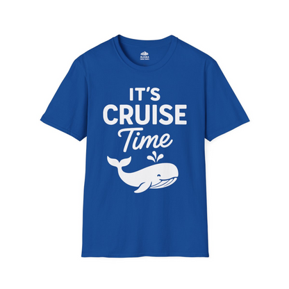It's Cruise Time Whale Graphic Vacation Cruise Shirt — T-Shirt T-Shirt – Royal – Alaska Cruise Shirts
