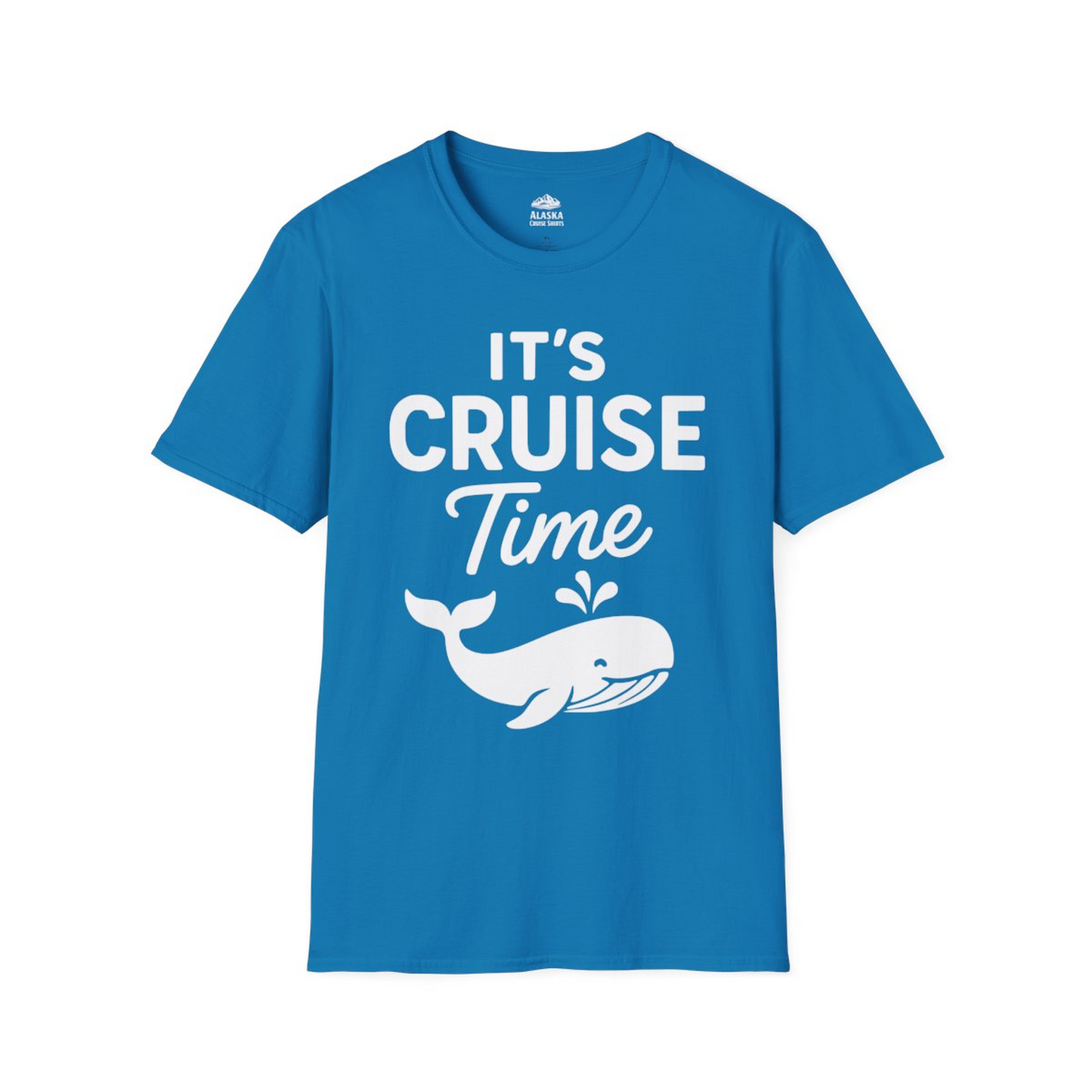 It's Cruise Time Whale Graphic Vacation Cruise Shirt — T-Shirt T-Shirt – Sapphire – Alaska Cruise Shirts