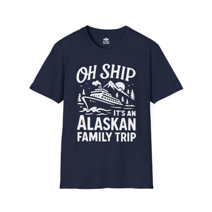 Oh Ship Alaskan Family Trip Alaska Cruise Vacation Shirt — T-Shirt T-Shirt – Navy – Alaska Cruise Shirts
