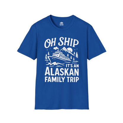Oh Ship Alaskan Family Trip Alaska Cruise Vacation Shirt — T-Shirt T-Shirt – Royal – Alaska Cruise Shirts