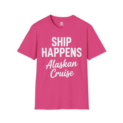 Ship Happens Alaska Cruise Funny Vacation Group Shirt — T-Shirt T-Shirt – Heliconia – Alaska Cruise Shirts