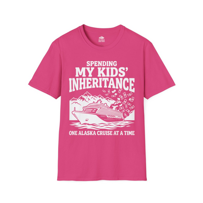 Spending My Kids Inheritance Funny Alaska Cruise Shirt — T-Shirt T-Shirt – Heliconia – Alaska Cruise Shirts