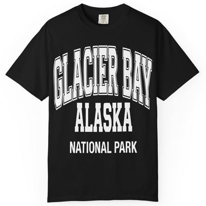 Glacier Bay Alaska National Park Classic Souvenir T-Shirt — Comfort T-Shirt – Black – Alaska Cruise Shirts