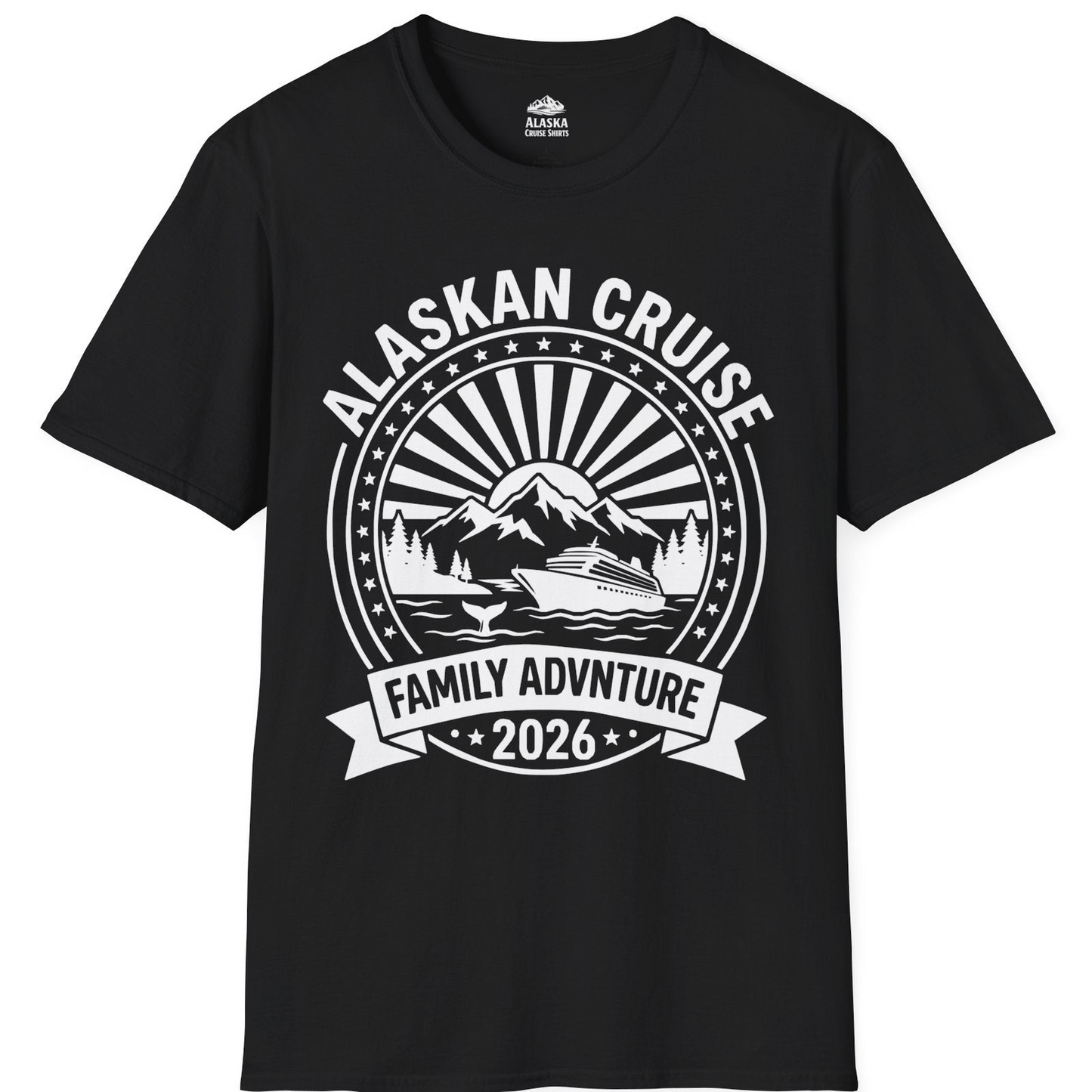Alaskan Cruise Family Adventure 2026 Vacation Souvenir Shirt — T-Shirt T-Shirt – Black – Alaska Cruise Shirts