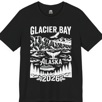 Glacier Bay Alaska 2026 Cruise Adventure Nature Scene Shirt — Premium Tee T-Shirt – Black – Alaska Cruise Shirts