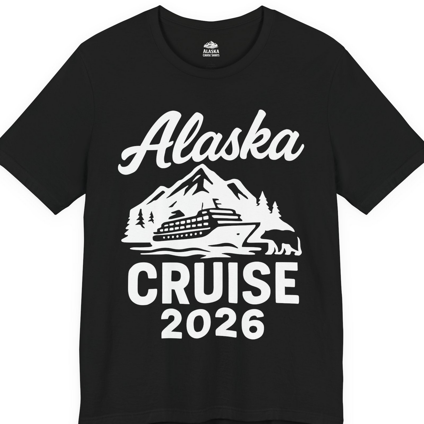 Alaska Cruise 2026 Nature Adventure Souvenir T-Shirt — Premium Tee T-Shirt – Black – Alaska Cruise Shirts
