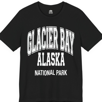 Glacier Bay Alaska National Park Classic Souvenir T-Shirt — Premium Tee T-Shirt – Black – Alaska Cruise Shirts
