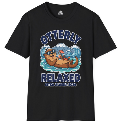 Otterly Relaxed Sitka Alaska 2026 Vacation Souvenir Shirt — T-Shirt T-Shirt – Black – Alaska Cruise Shirts