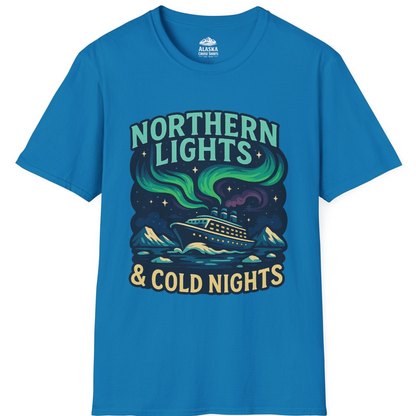 Northern Lights Alaska Cruise Ship Night Adventure Travel Shirt T-Shirt – Sapphire – Alaska Cruise Shirts