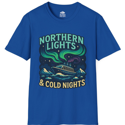 Northern Lights Alaska Cruise Ship Night Adventure Travel Shirt T-Shirt – Royal – Alaska Cruise Shirts