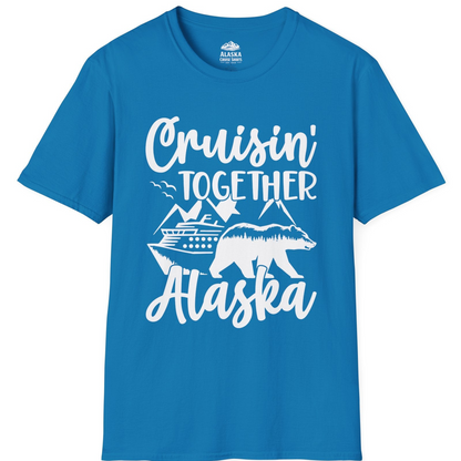 Alaska Cruise Adventure Shirt - Cruisin Together Bear Mountains Scene T-Shirt – Sapphire – Alaska Cruise Shirts