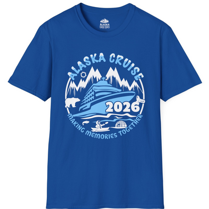 Alaska Cruise 2026 Shirt - Family Adventure Wildlife Nature Graphic Tee T-Shirt – Royal – Alaska Cruise Shirts
