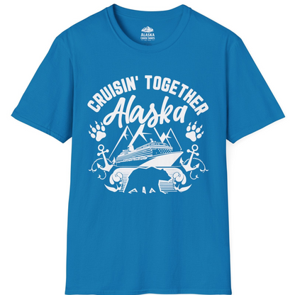 Alaska Cruise Adventure Shirt - Wildlife Bear Paw Nautical Anchors T-Shirt – Sapphire – Alaska Cruise Shirts