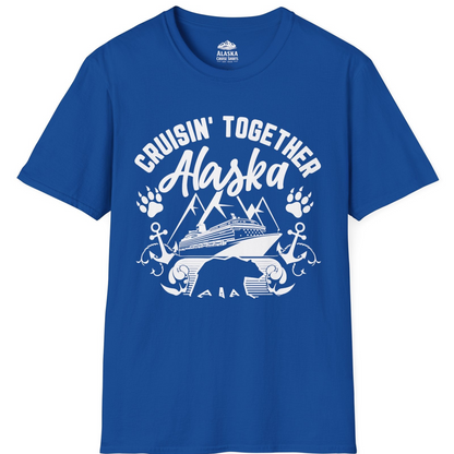 Alaska Cruise Adventure Shirt - Wildlife Bear Paw Nautical Anchors T-Shirt – Royal – Alaska Cruise Shirts