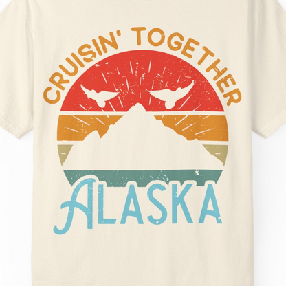 Retro Alaska Cruise Shirt T-Shirt – Ivory – Alaska Cruise Shirts Close Up