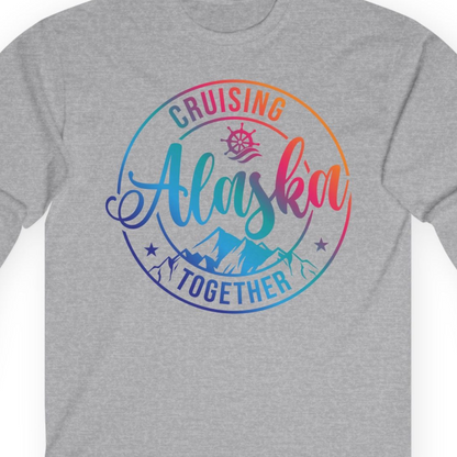 Cruising Alaska Together Shirt T-Shirt – Sport Grey – Alaska Cruise Shirts Close Up