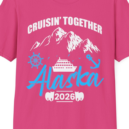 Alaska Cruise Group Adventure Shirt T-Shirt – Heliconia – Alaska Cruise Shirts Close Up