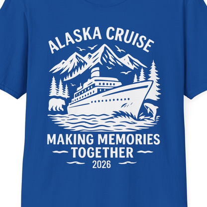Alaska Cruise Shirt T-Shirt – Royal – Alaska Cruise Shirts Close Up