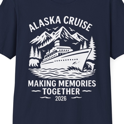 Alaska Cruise Shirt T-Shirt – Navy – Alaska Cruise Shirts Close Up