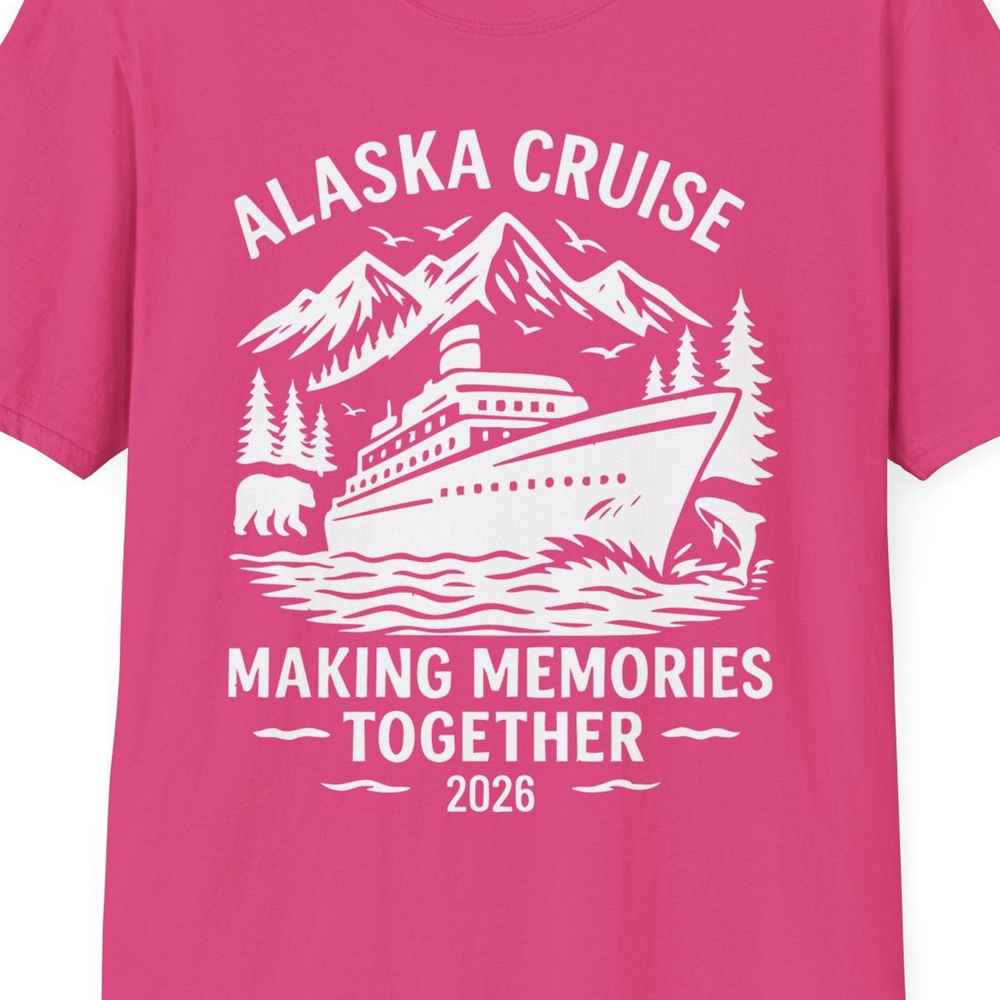 Alaska Cruise Shirt T-Shirt – Heliconia – Alaska Cruise Shirts Close Up