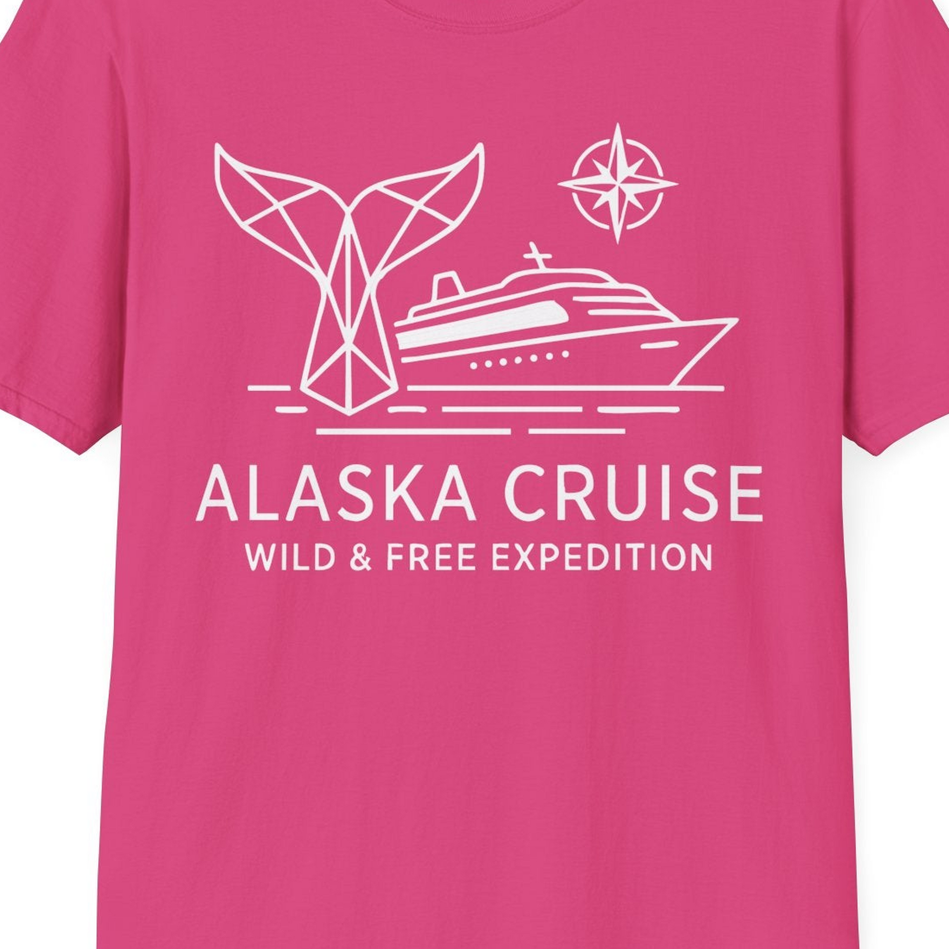 Alaska Cruise Shirt T-Shirt – Heliconia – Alaska Cruise Shirts Close Up