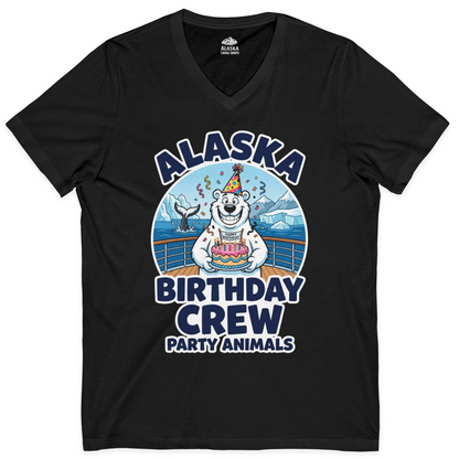 Alaska Birthday Crew Party Animals Polar Bear Cruise Shirt — V-Neck V-Neck Shirt – Alaska Cruise Shirts