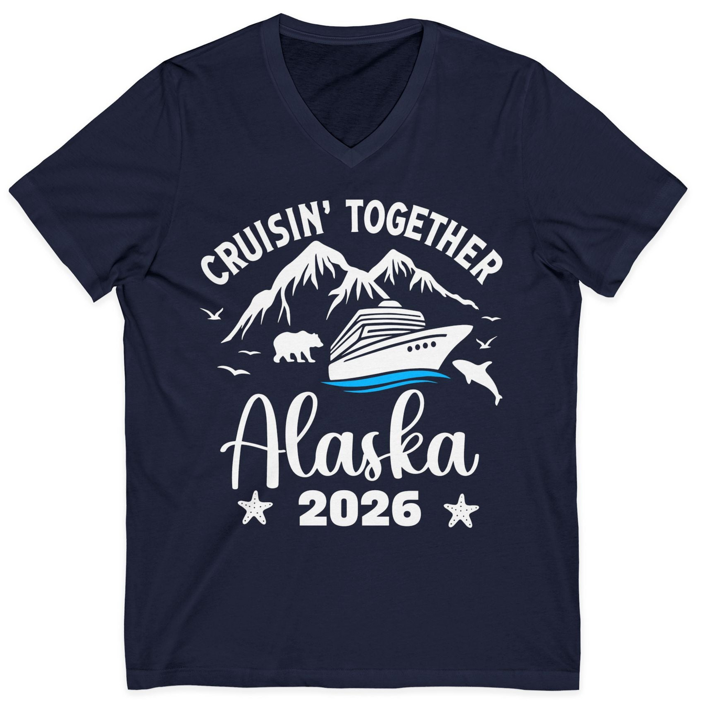 Alaska Cruise Adventure 2026 Shirt V-Neck Shirt – Alaska Cruise Shirts