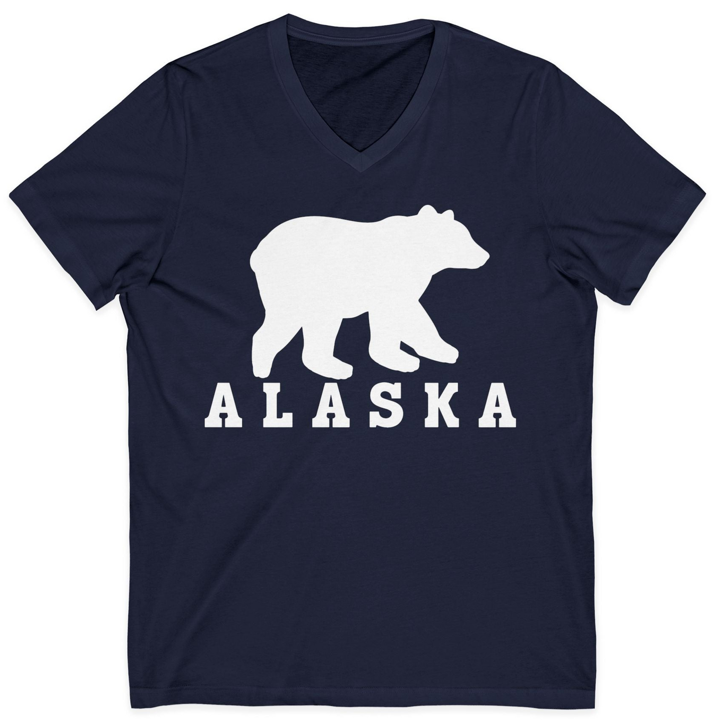 Alaska Bear Silhouette Shirt V-Neck Shirt – Alaska Cruise Shirts