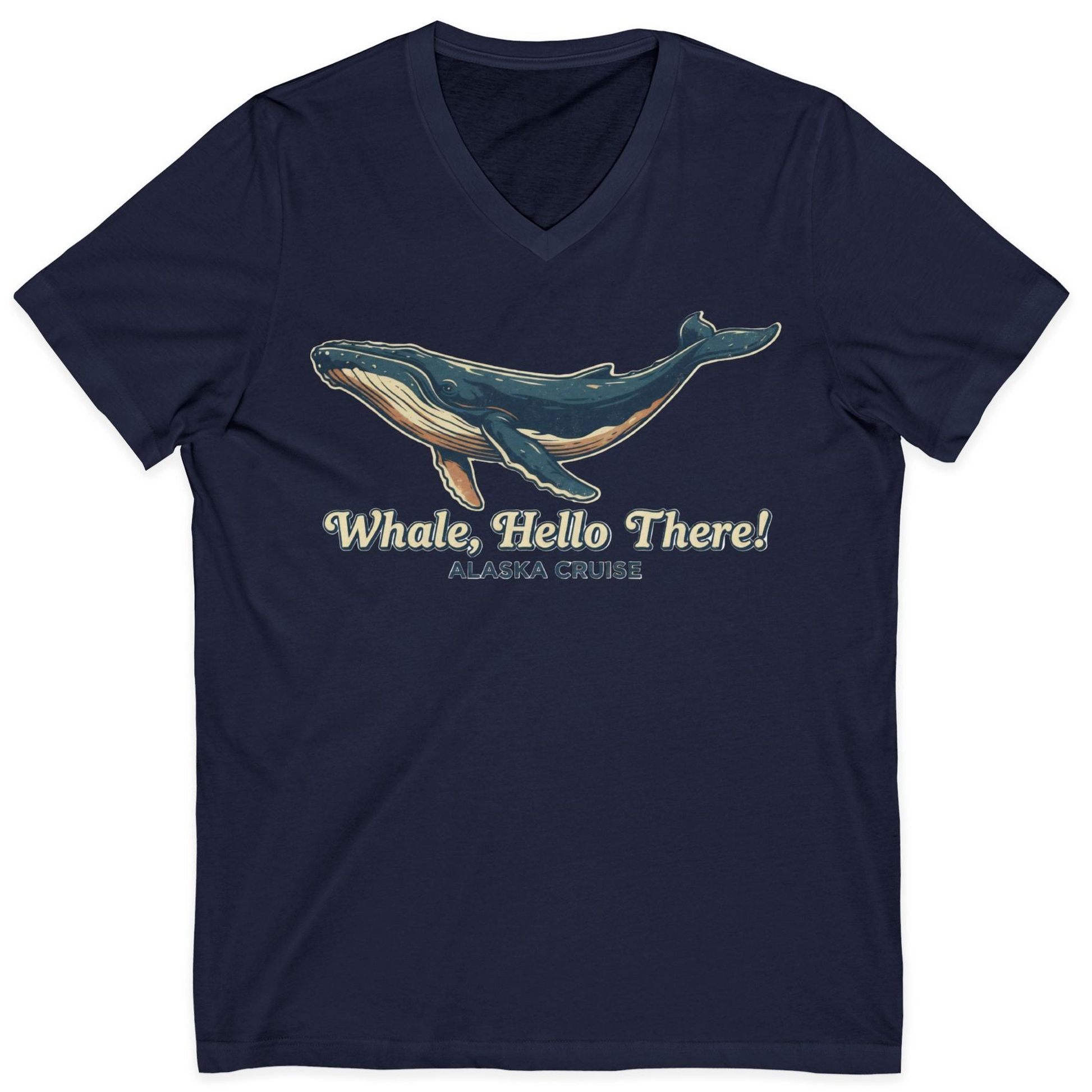 Whale Hello There Alaska Cruise Shirt V-Neck Shirt – Alaska Cruise Shirts